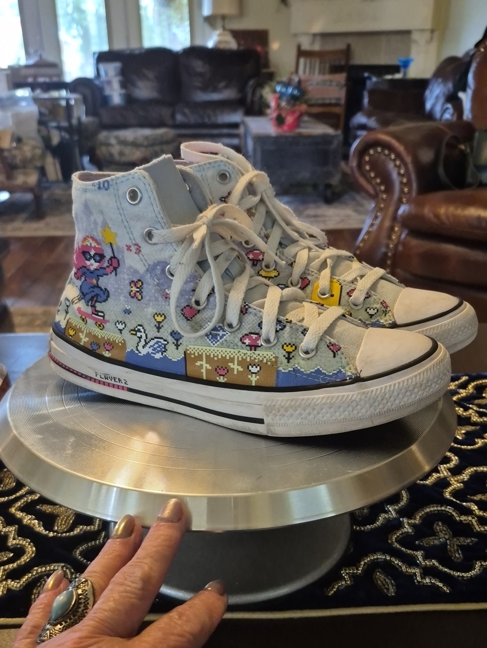 Converse Chuck Taylot All Star HighTop Player Y. Sz.5= Womens Sz.7.(#1905)